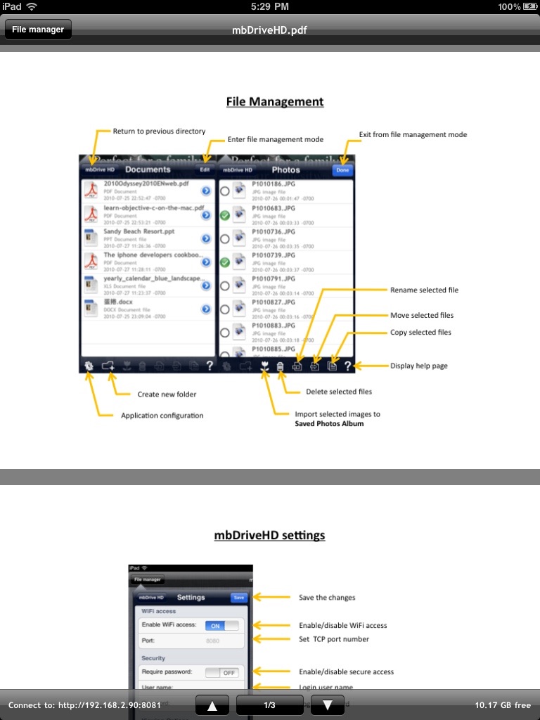 mbDriveHD - WiFi flash disk screenshot 4