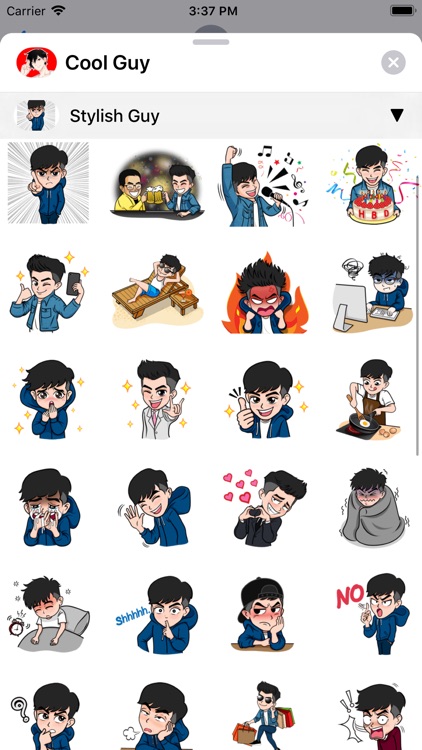 Cool Guy Stickers screenshot-7