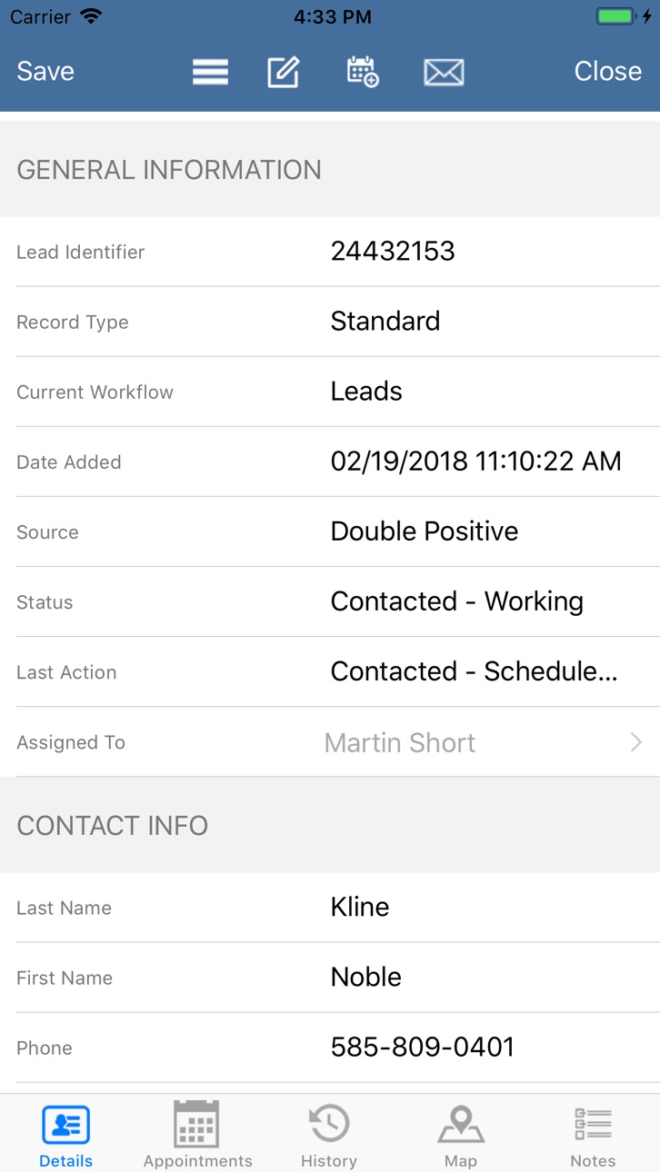 iPhone screenshot