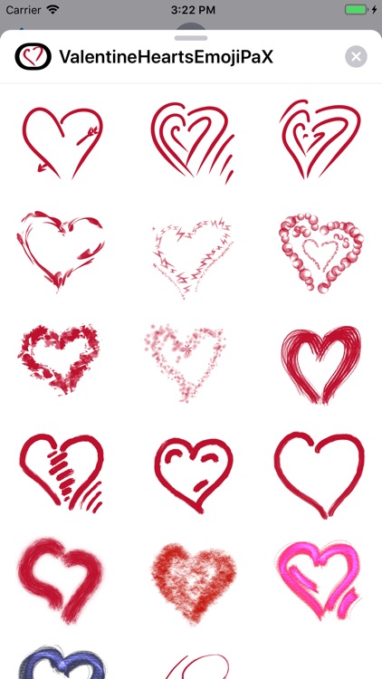 Valentine Hearts Emoji PaX screenshot-3