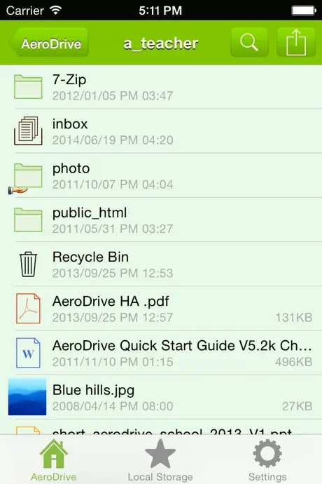 App for AeroDrive
