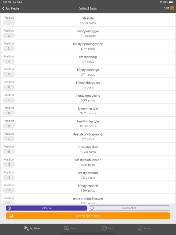 Screenshot #5 pour Bonne Followers Tags - Tagfind