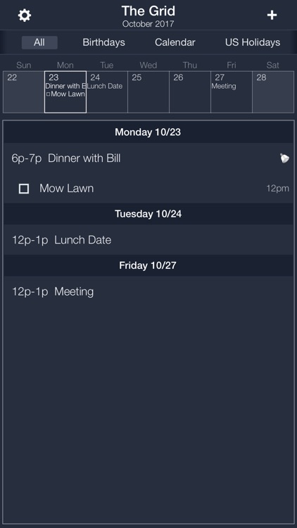 The Grid - Calendar