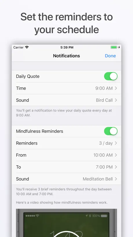 Chill – Mindfulness Reminders