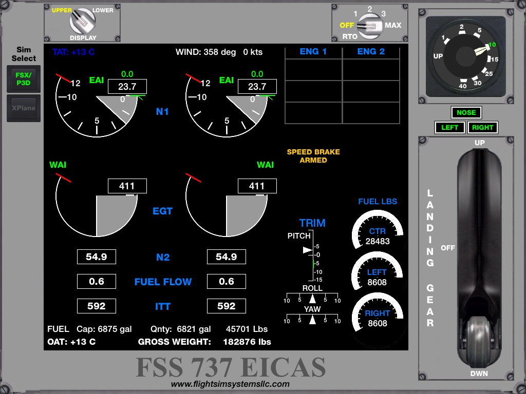 FSS 737 EICAS screenshot 2