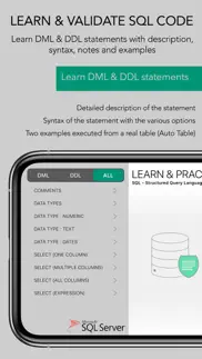 learn & validate sql iphone screenshot 2