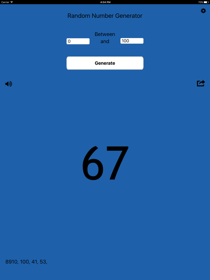 The Random Number Generator