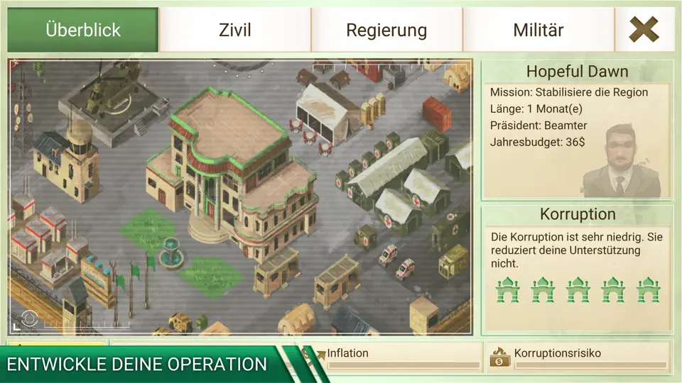 Screenshot von Rebel Inc. auf dem iPhone 5