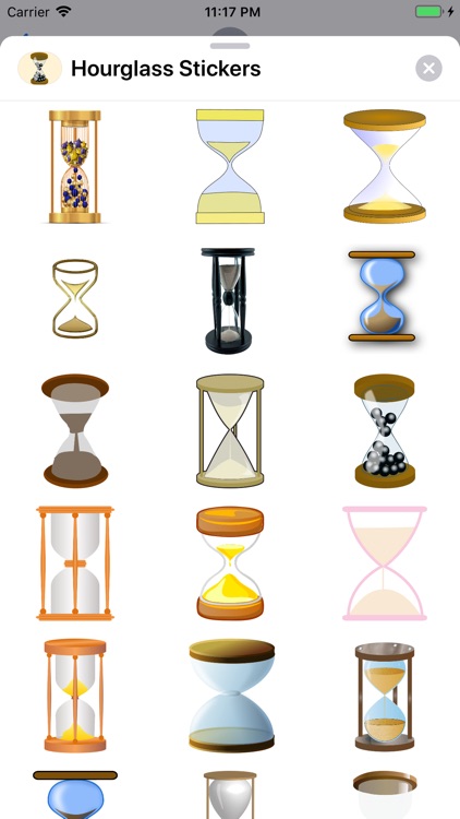 Hourglass Stickers