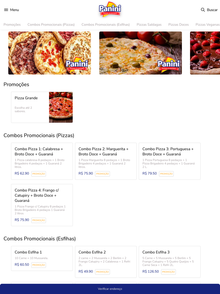 Panini Pizzas and Esfihas