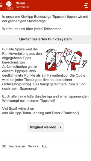 Screenshot von Kicktipp auf dem iPhone 3