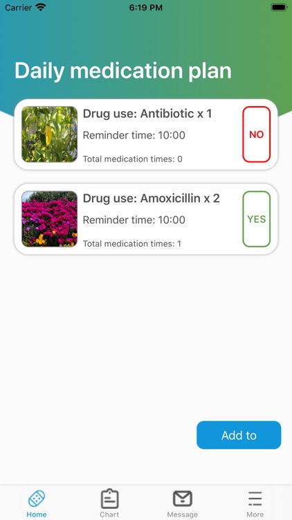 Daily medication plan