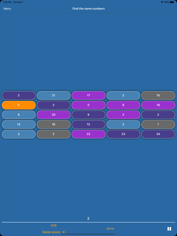 Brain and memory training Pro iPad screenshot
