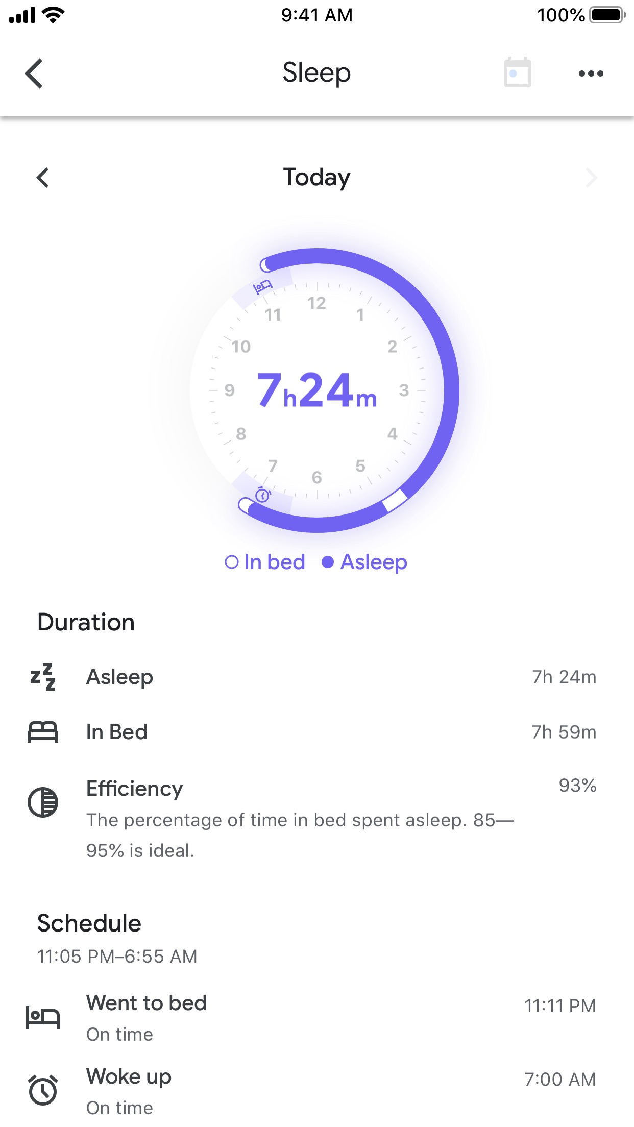 Screenshot do app Google Fit: monitor fitness
