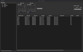 Export Calendars screenshot