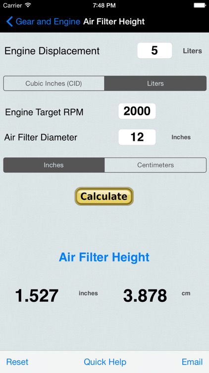 Gear & Engine Calculator