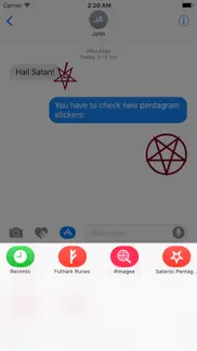 satanic pentagram stickers iphone screenshot 4