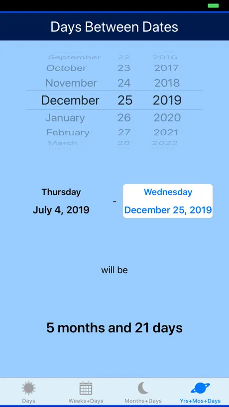 Days between Dates