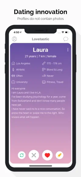 Game screenshot Lovetastic: Pictureless Dating mod apk