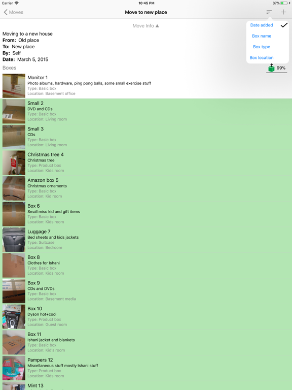 Screenshot #5 pour Moving Organizer Lite