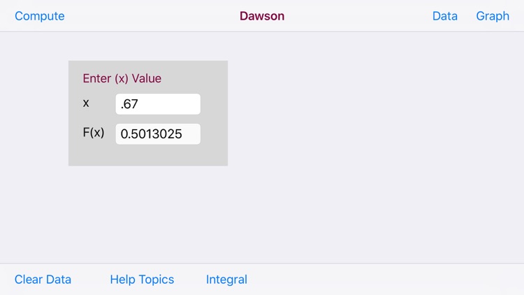 Dawson's Integral Calculator