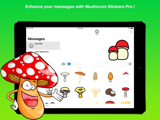 Mushroom Stickers - iPad screenshot 1 - Stickers app