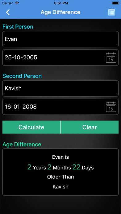 Age Calculator ++ Screenshot