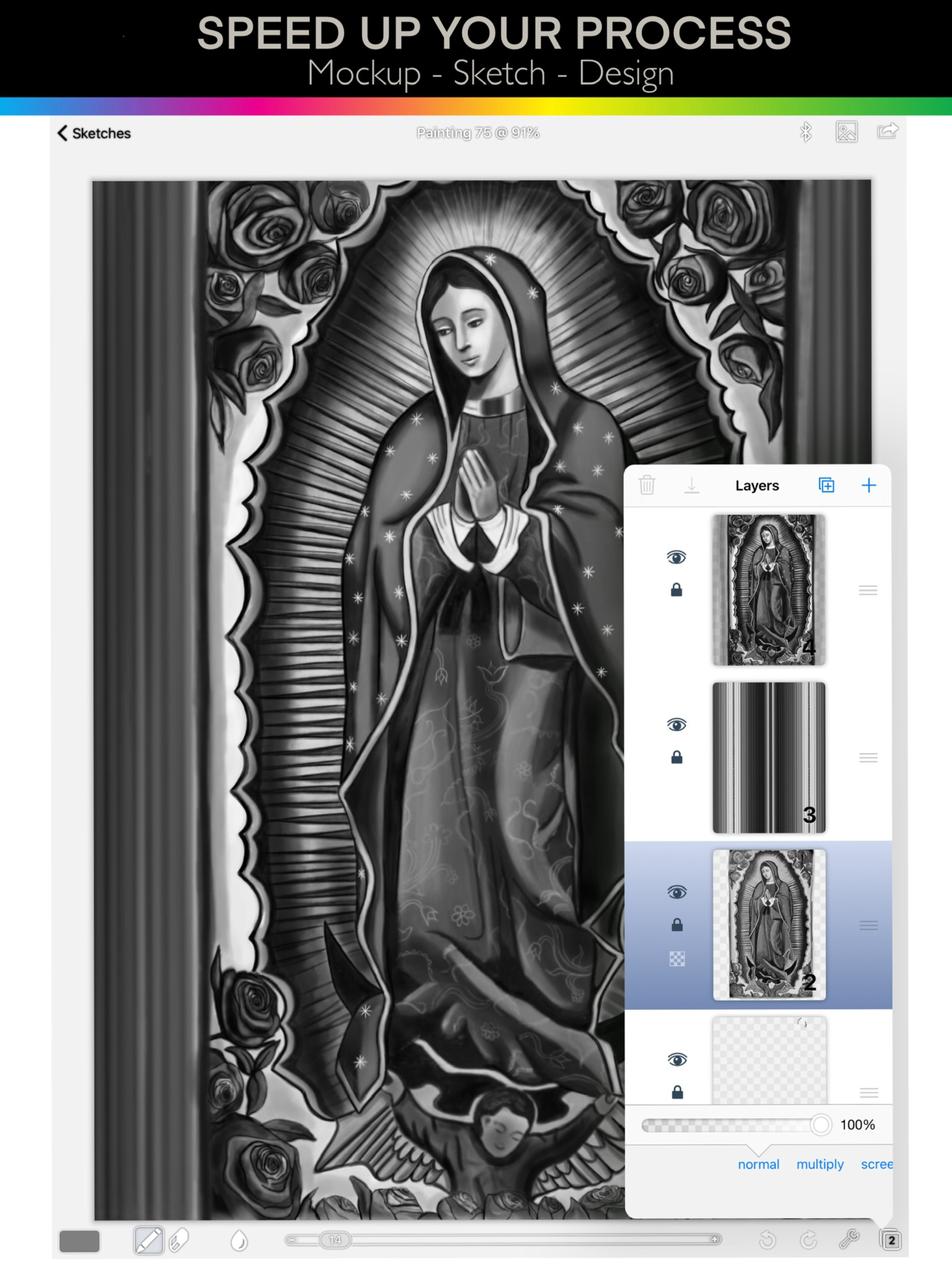 Mock-up Art Draw Paint Sketch