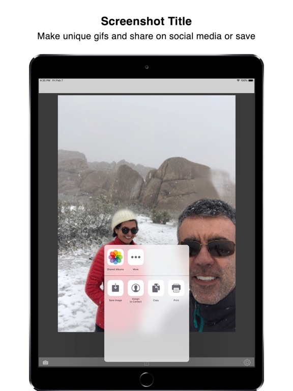 3D Selfie Gif iPad screenshot 4 - Photo & Video app