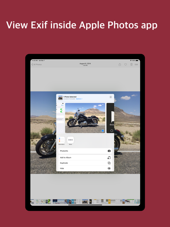 PhotoInfo -EXIF,GPS,remove GPS iPad screenshot 5 - Photo & Video app