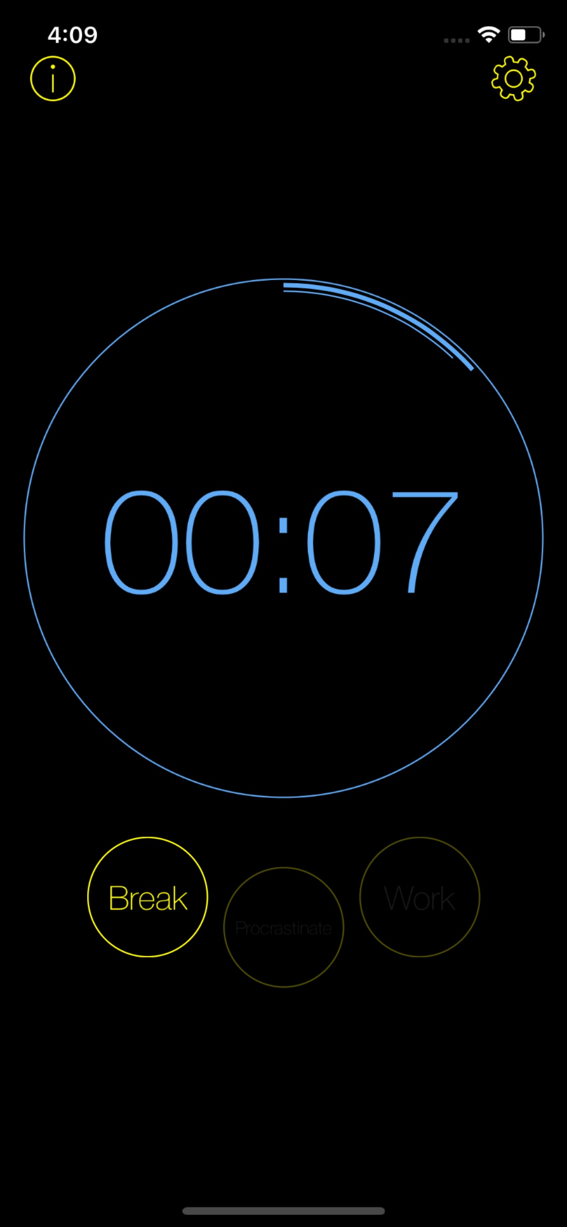 Screenshot do app Timer Machine