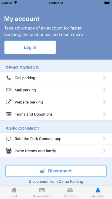 Park Connect App Screenshot