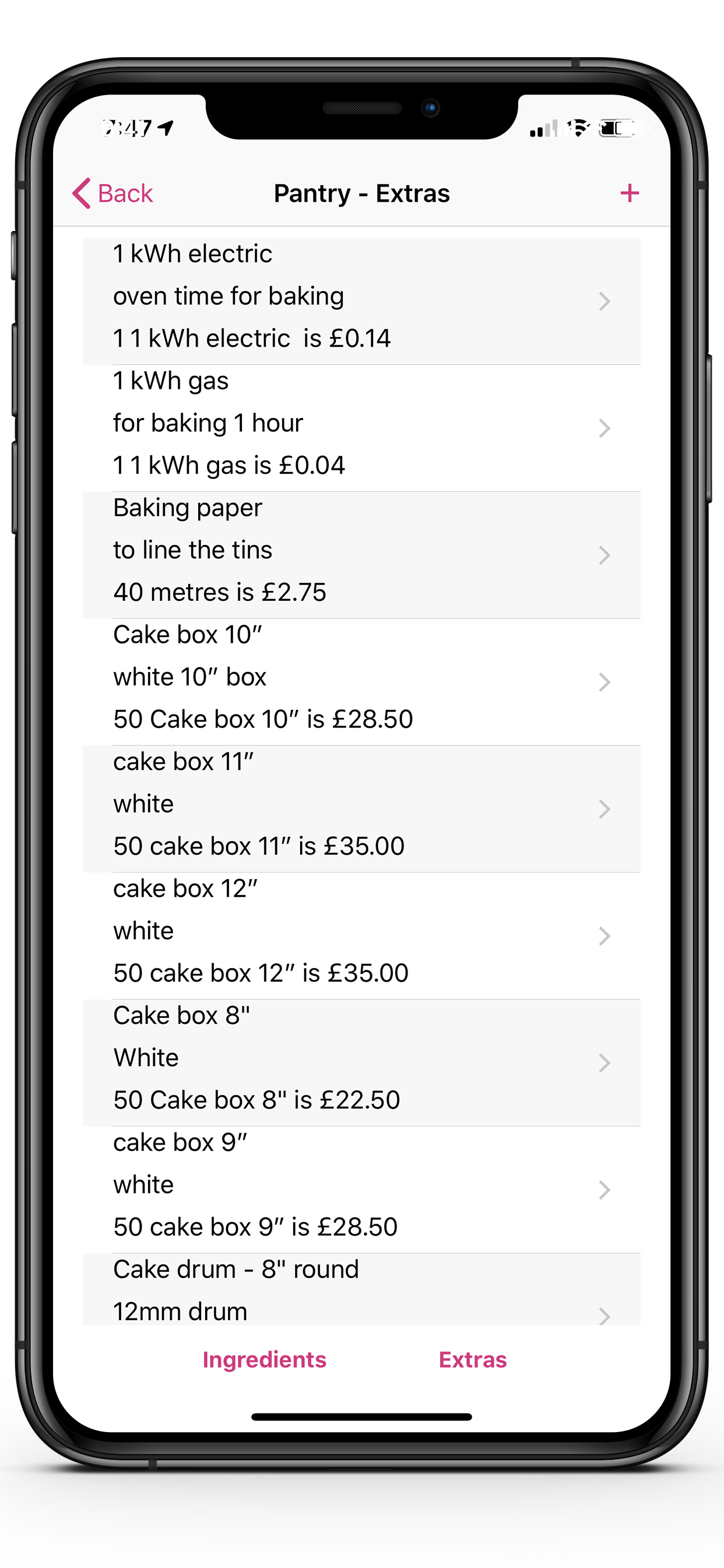 Cost A Cake Pro screenshot 5
