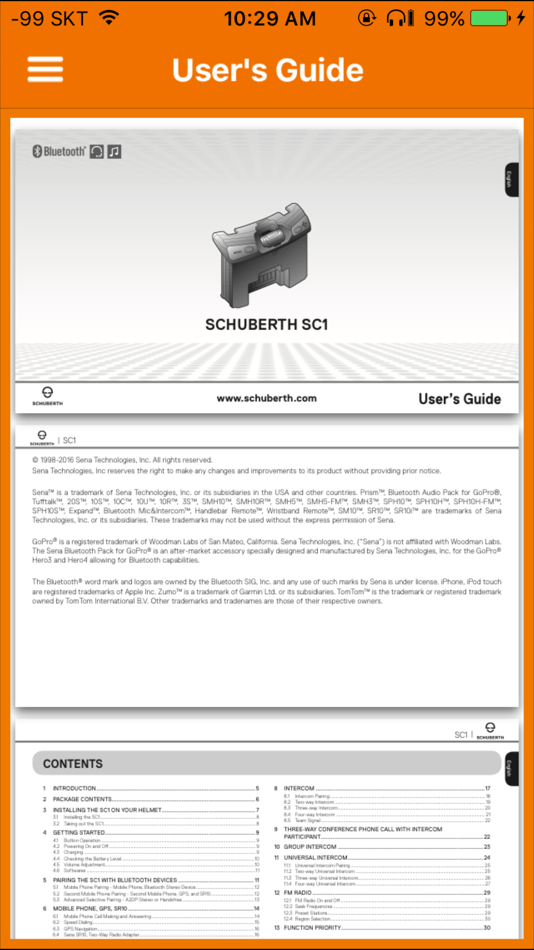 #7. SCHUBERTH (iOS) Podle: Sena Technologies