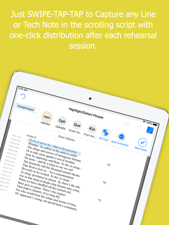 Screenshot #5 pour Line Notes for Stage Managers
