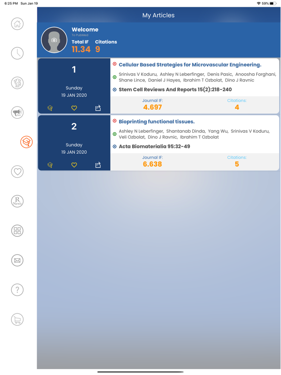 PubMed Hub iPad screenshot 7 - Medical app