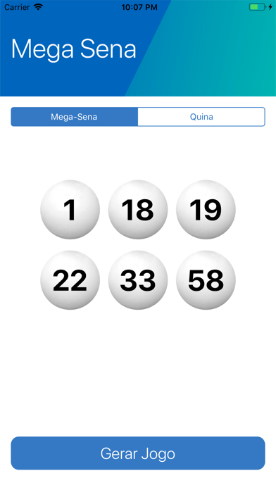 Gerador Loterias screenshot 2