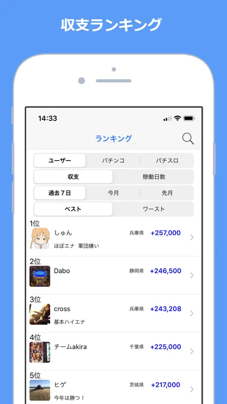 Myパチ収支表 パチンコ・パチスロ収支管理 screenshot 8 of 10