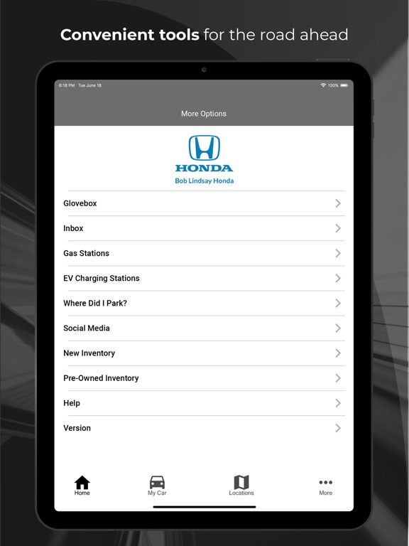 Bob Lindsay Honda iPad screenshot 2 - Business app