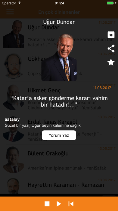 Sesli Köşe Yazıları Screenshot