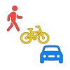 WalkBikeCar icon