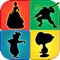 Icon Cartoon Shapes Shadow Quiz Trivia ~ Learn Famous Animation Movie Character Name