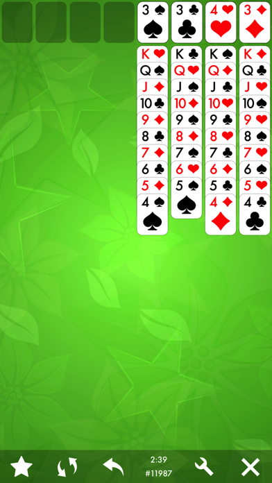 FreeCell Solitaire Card Game. Screenshot