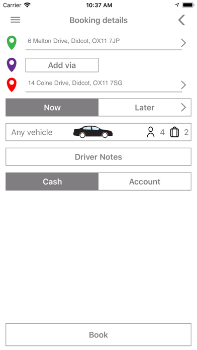 Network Taxis Didcot Oxford Screenshot