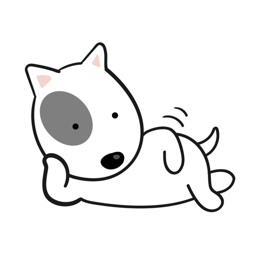 Cute dog Bull Terrier icon