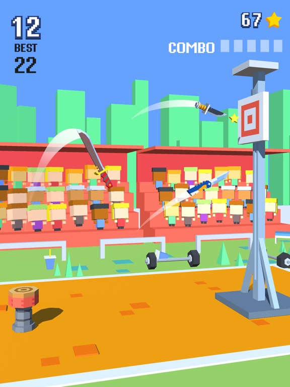 Knife Flip - Hit Geometry Cube iPad screenshot 3 - Games app