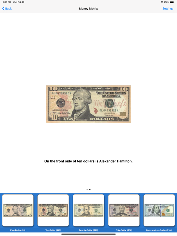 Money Matrix (US Currency) iPad screenshot