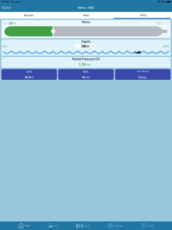 Screenshot #6 pour DiveSafe Nitrox