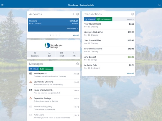 Skowhegan Savings Bank iPad screenshot 1 - Finance app