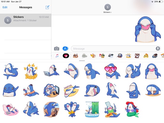 Screenshot #5 pour Cute Shark Emoji Funny Sticker